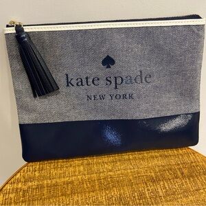 Kate Spade Black and Gray Cosmetic Pouch